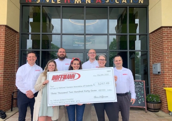 Nashville Humane Society Check Presentation - Hoffmann Brothers